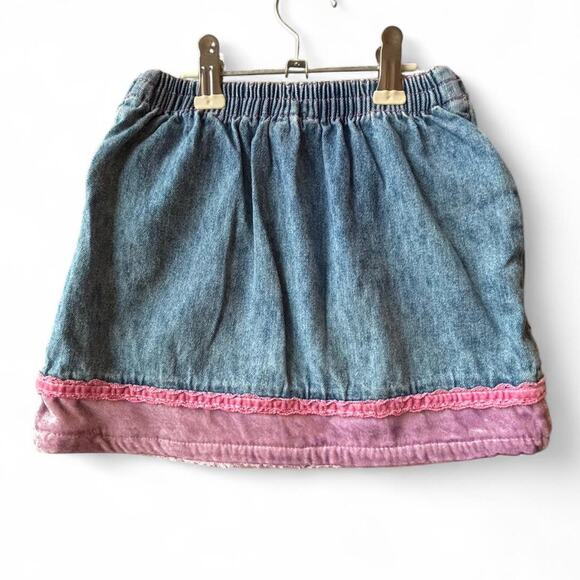 Y2K Cherokee Denim Skirt with Pink Trim – Size 5T - Picture 3 of 6